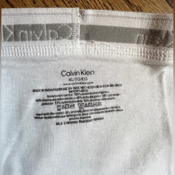 XL white Calvin Klein Classic Cotton Briefs - Picture 2 of 2